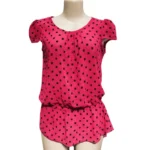 Chiffon Top - Red Polca